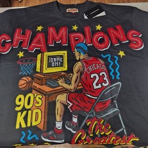 BrandMakers 90's Kid T-Shirt Men's Sz XXL Basketball Legends 23 08 Double Sided